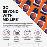 MD.LIFE Potassium Chloride Supplement 99mg side view