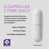 MD.LIFE Potassium Magnesium Capsules with a few capsules scattered