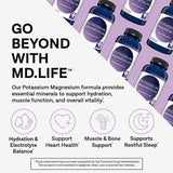MD.LIFE Potassium Magnesium Supplement capsules close-up