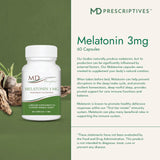 MD Prescriptives Melatonin 3mg vegetarian capsule close-up