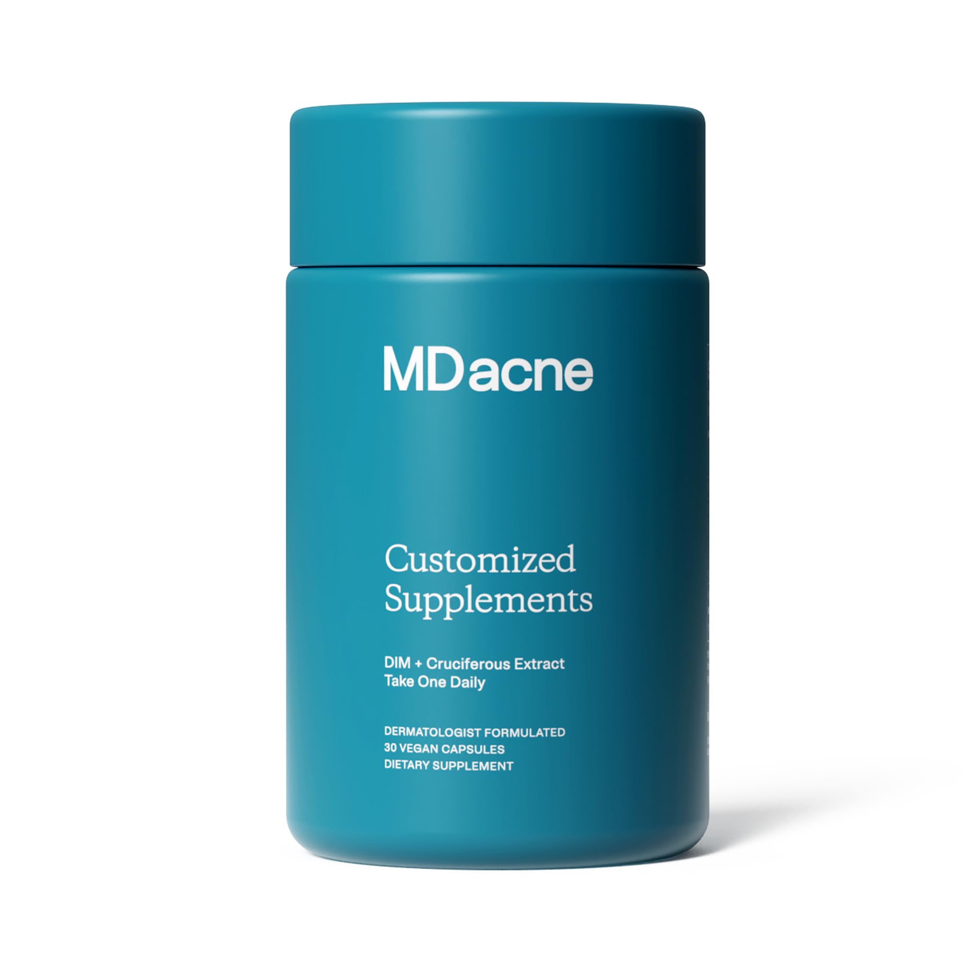MDacne DIM Skin Clearing Supplements bottle front view