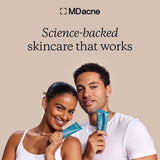 MDacne DIM Skin Clearing Supplements with a measuring spoon
