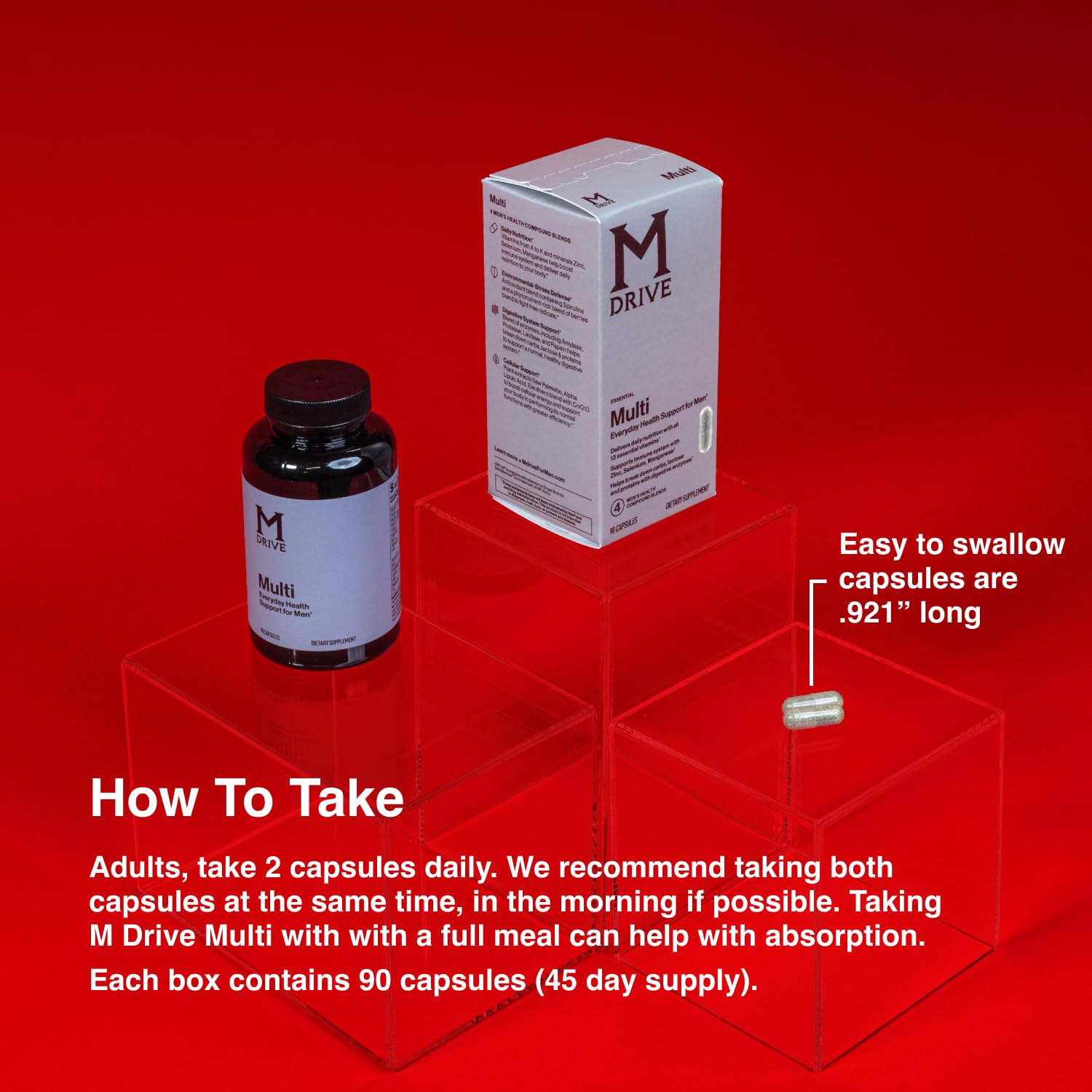 Mdrive Multi Men’s Multivitamin 132g opened bottle