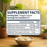 Me First Living K2 + D3 Vitamin Supplement bottle on a table