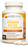Me First Living K2 + D3 Vitamin Supplement front view