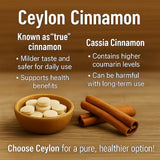 Me First Living Organic Ceylon Cinnamon Supplement on a wooden table