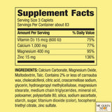 ME GUSTA SHOP Calcium, Magnesium & Zinc Plus Vitamin D3 500 Count side view