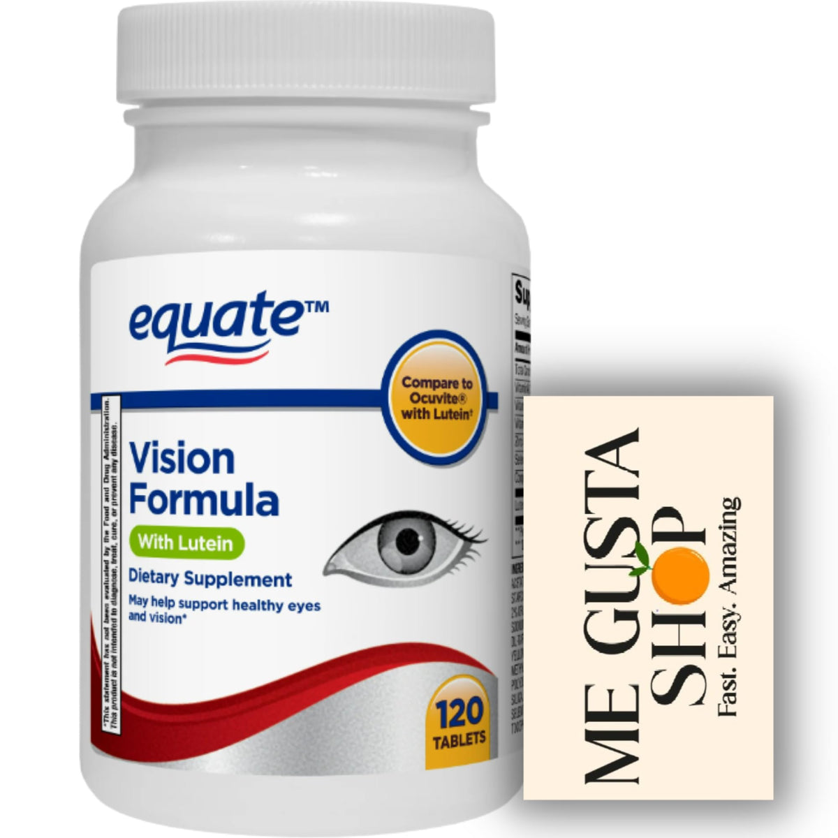 ME GUSTA SHOP Lutein Vision Formula 120 Tablets front view