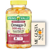 ME GUSTA SHOP Omega 3 500mg 180 Softgels front view