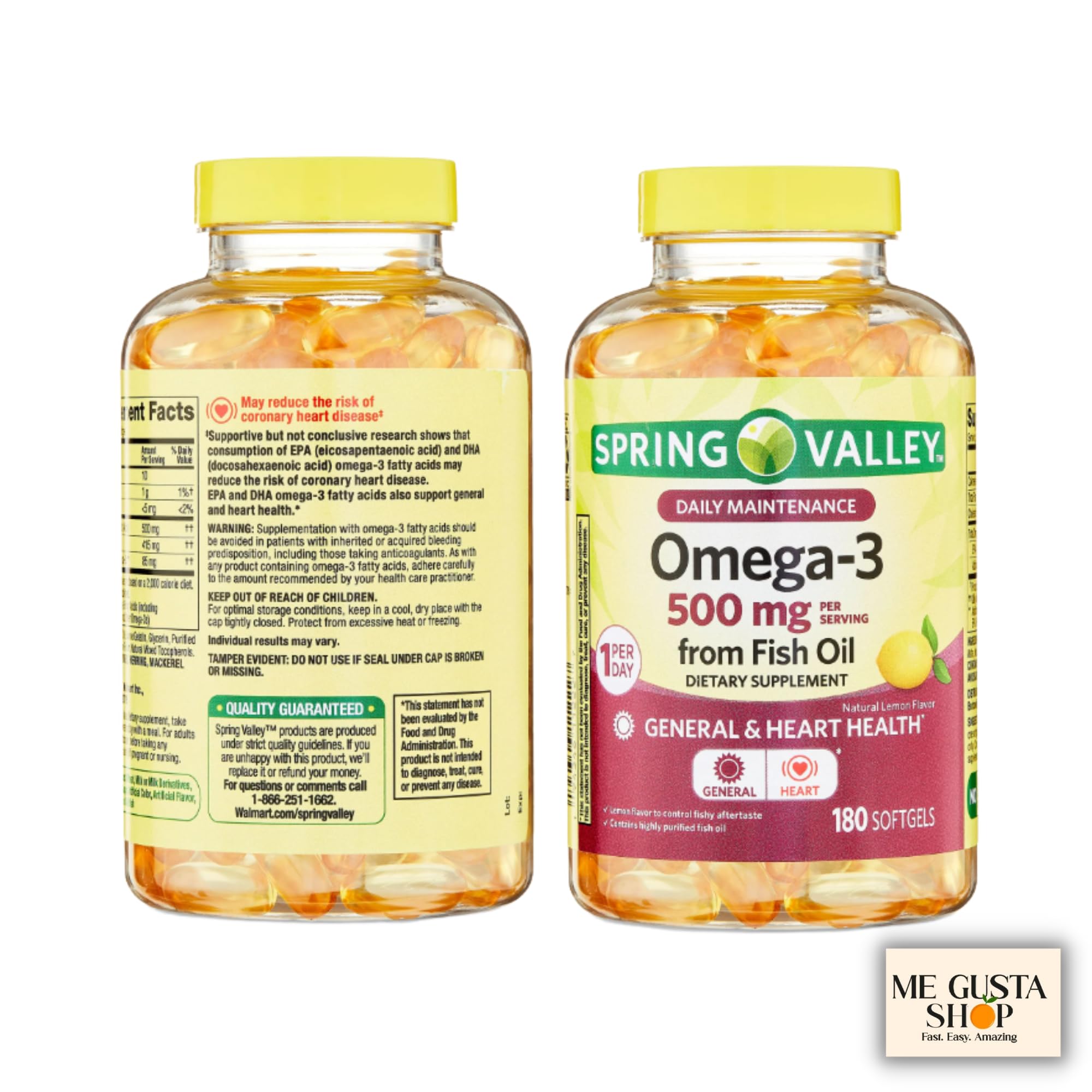 ME GUSTA SHOP Omega 3 500mg 180 Softgels lifestyle scene