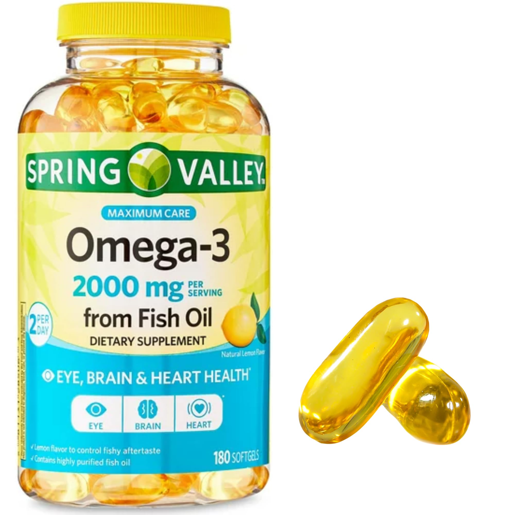 ME GUSTA SHOP Omega 3 Fish Oil 2000mg softgels with me gusta sticker