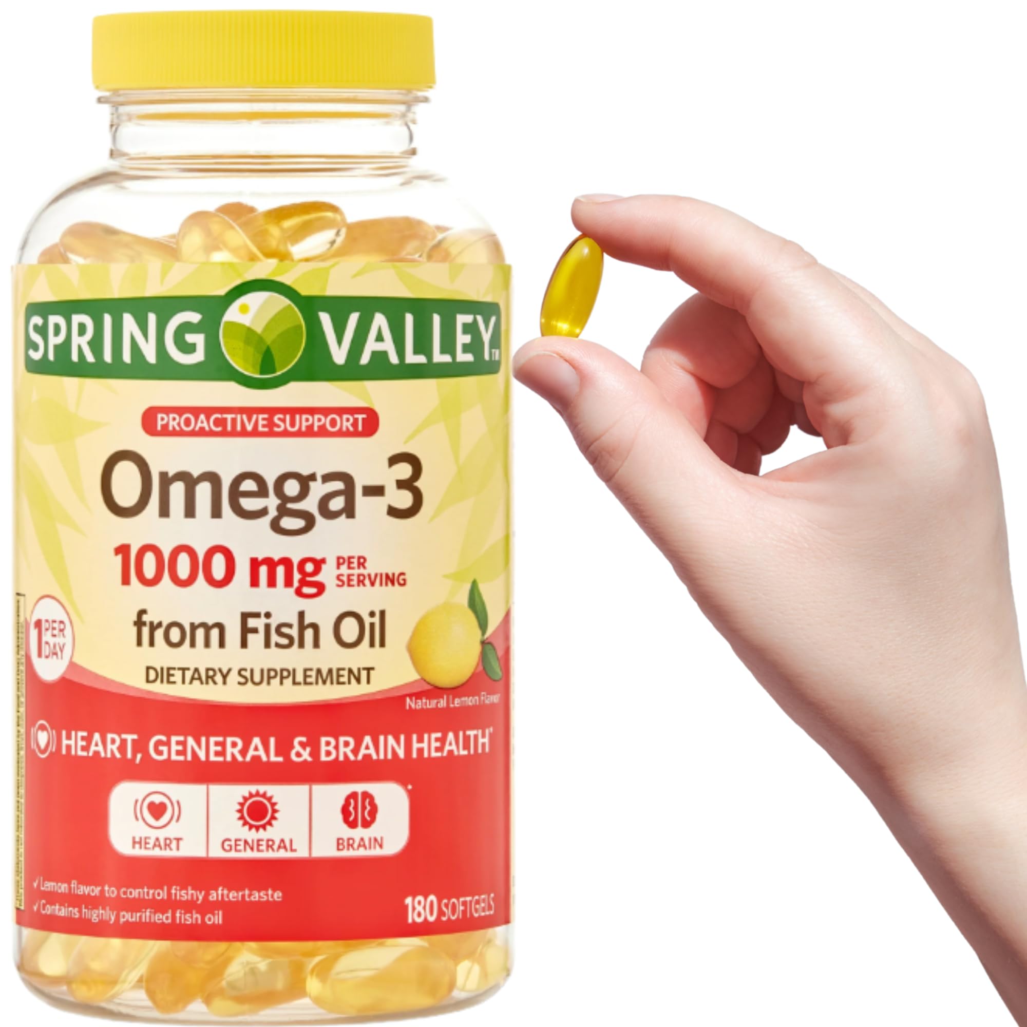 ME GUSTA SHOP Omega-3 Fish Oil Soft Gels 1000 mg side view