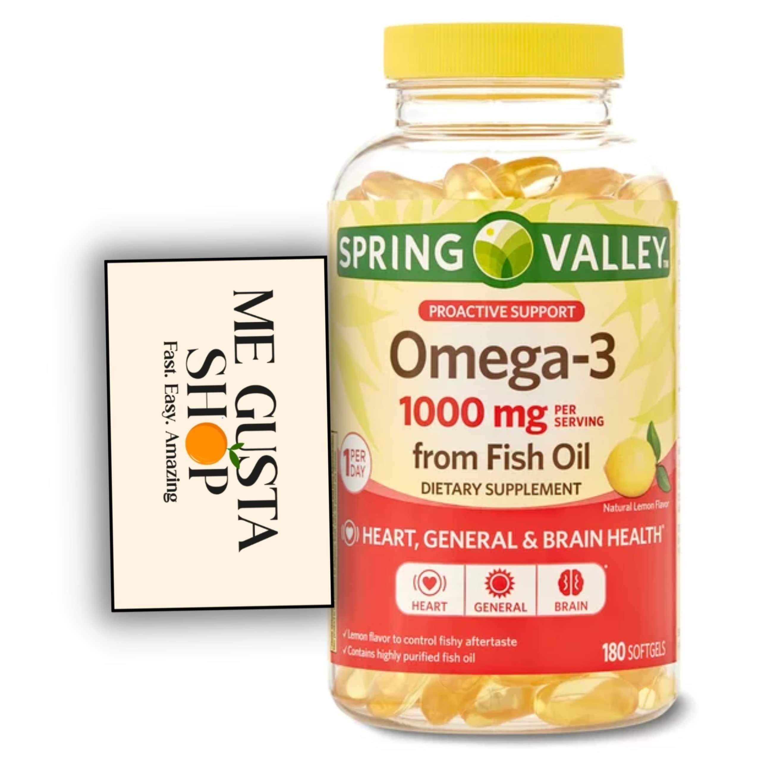 ME GUSTA SHOP Omega-3 Fish Oil Soft Gels on a table