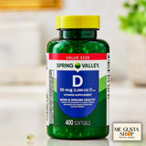 ME GUSTA SHOP Vitamin D Supplement Softgels opened bottle