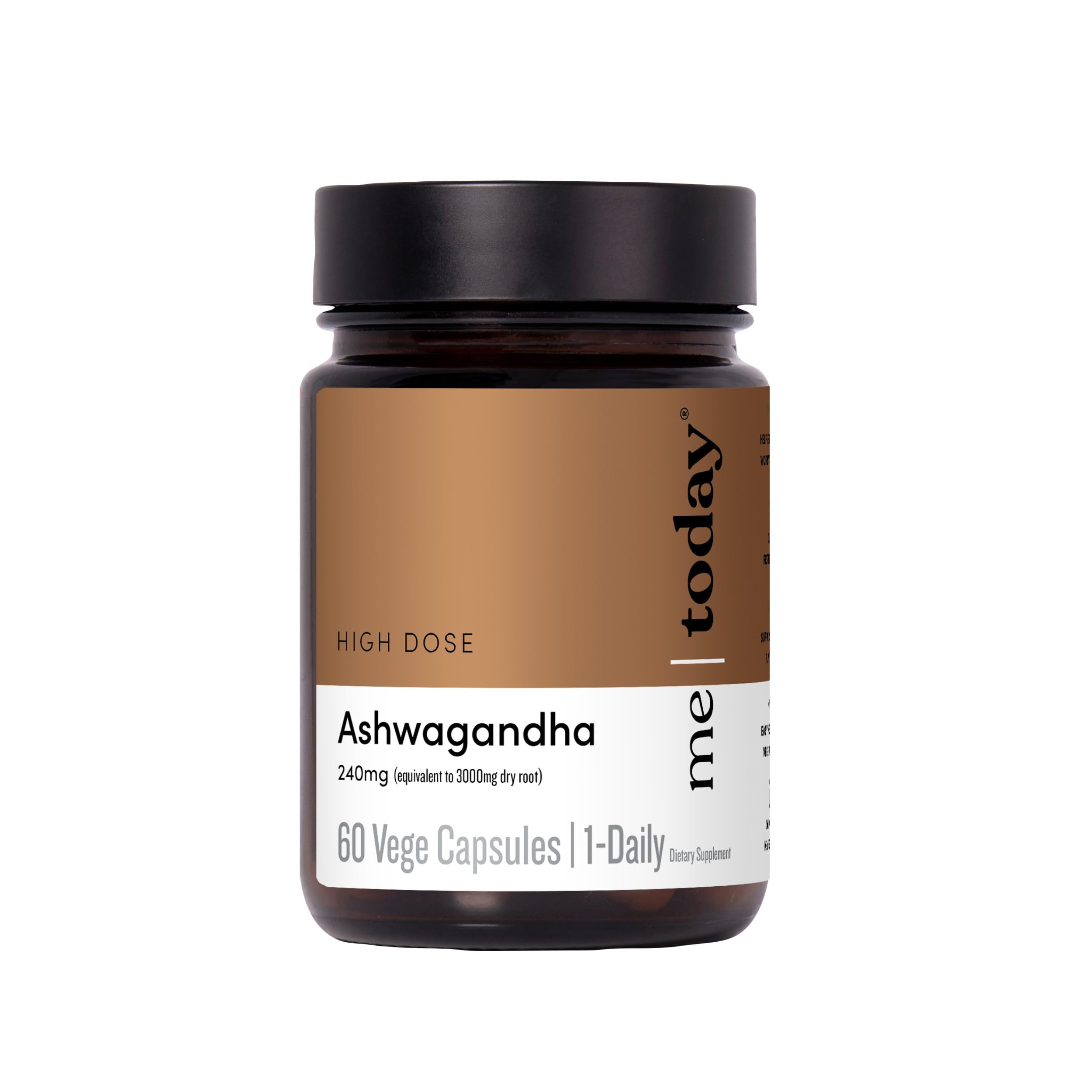me today Ashwagandha 3000mg capsules front view