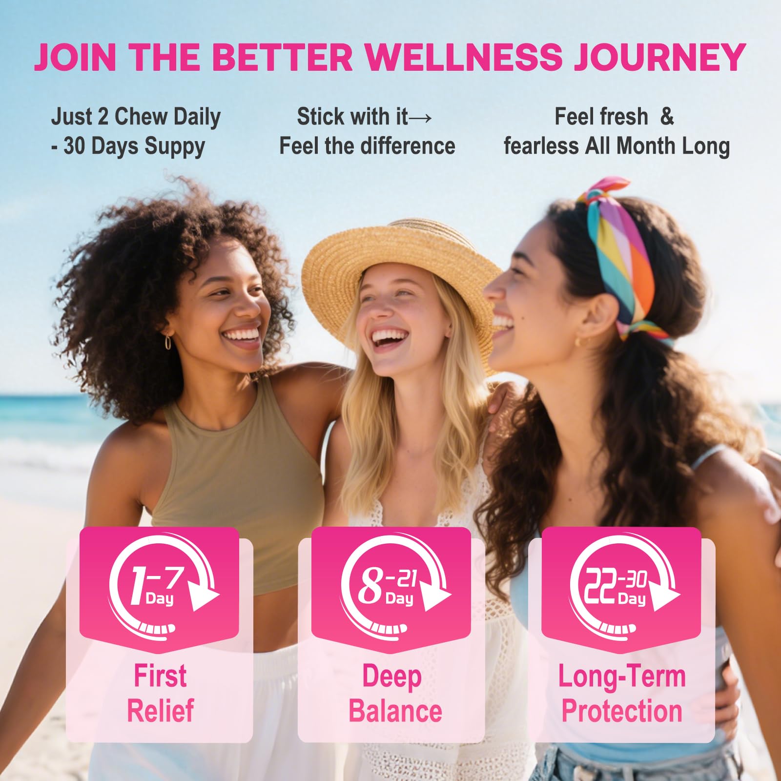 Meceilays Feminine Balance Gummies with a glass of water