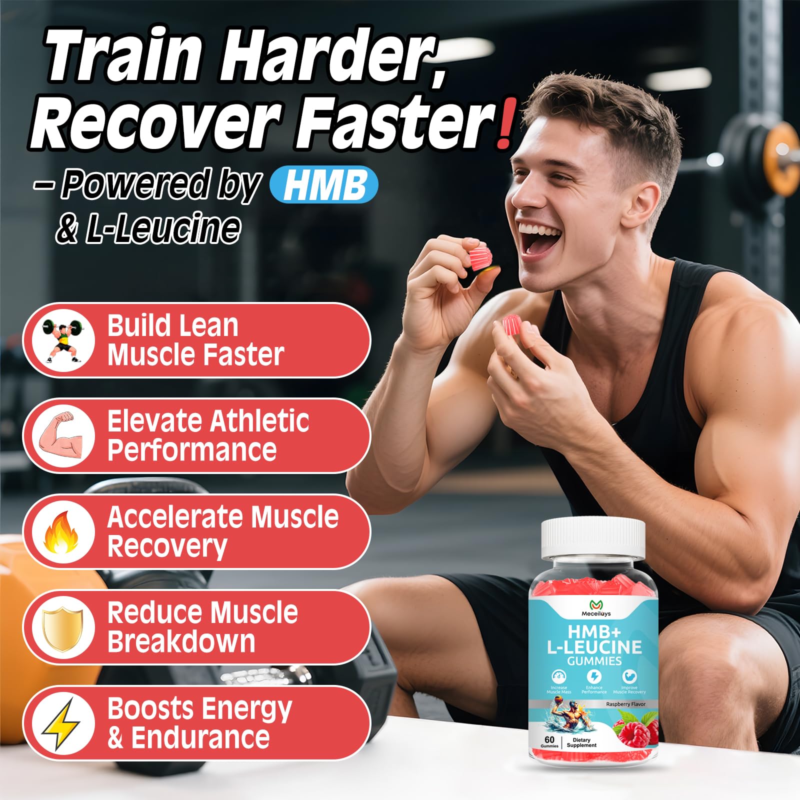 Meceilays HMB & L-Leucine Gummies nutritional information