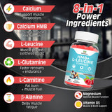 Meceilays HMB & L-Leucine Gummies on a gym bag