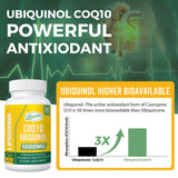 Mecinalis CoQ10 Ubiquinol 1000mg softgel in hand for size reference