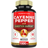 Mecisco Cayenne Pepper Supplement front view with packaging