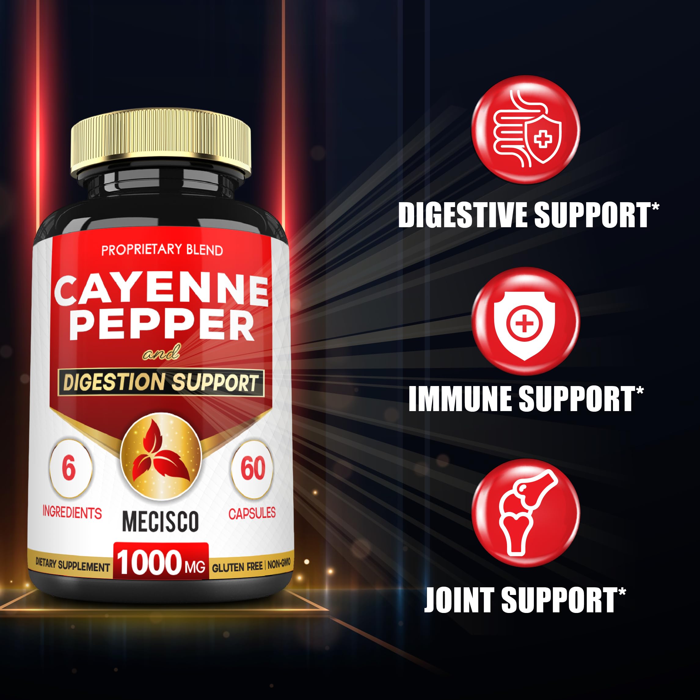 Mecisco Cayenne Pepper Supplement ingredients list