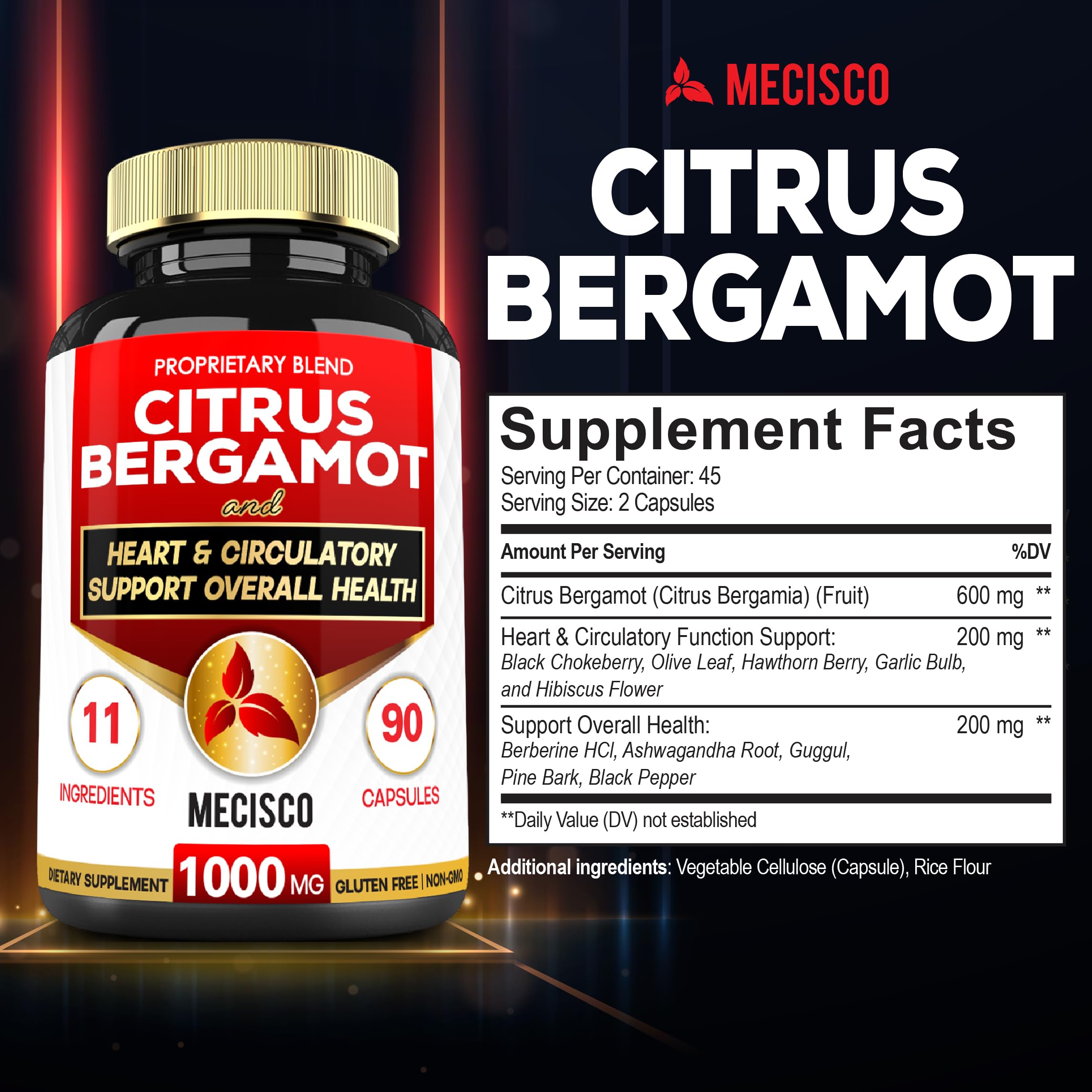 Mecisco Citrus Bergamot Extract bottle with label