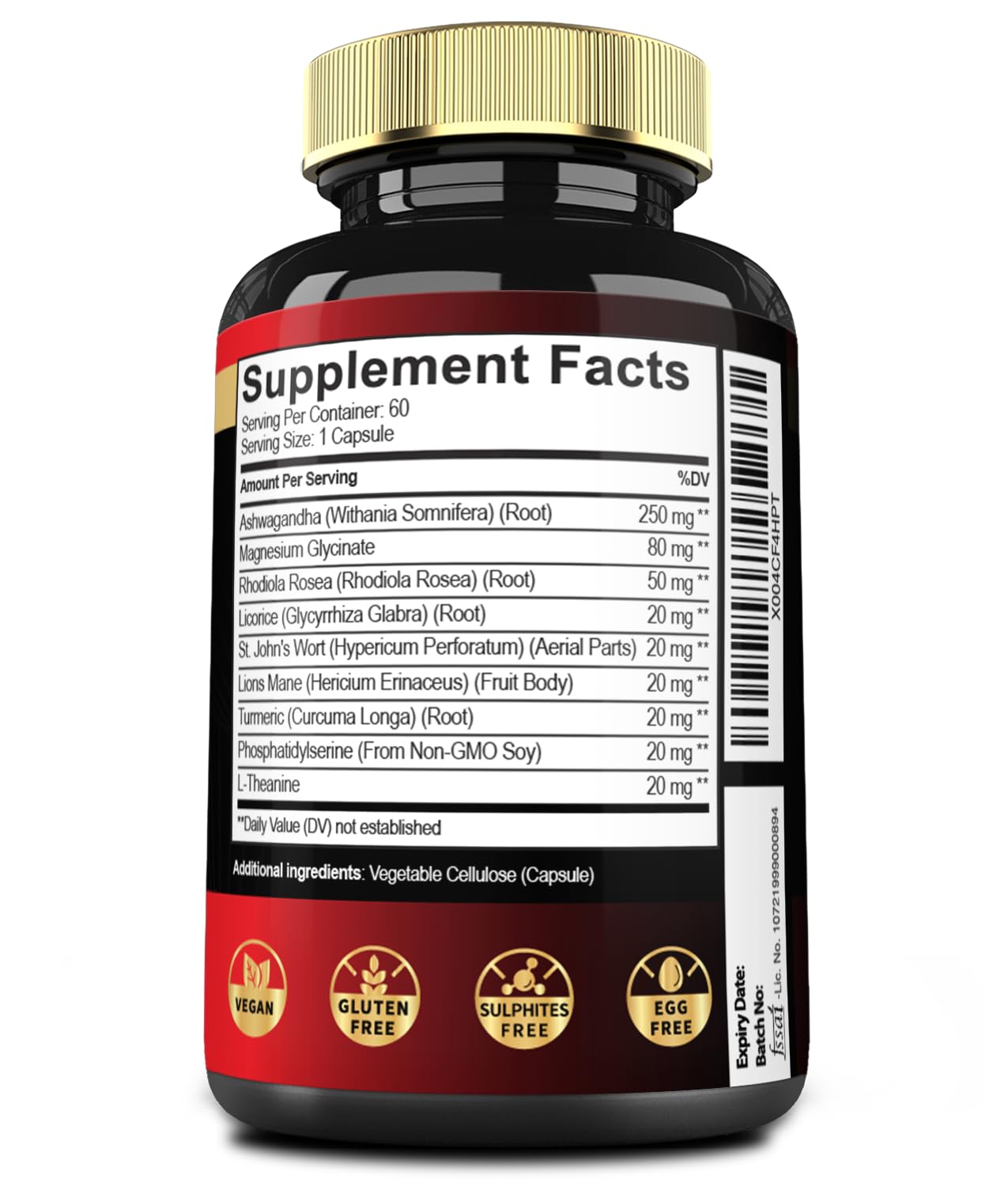 Mecisco Cortisol Shield Ashwagandha supplement in a wellness setting