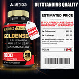 Mecisco Echinacea Goldenseal Supplement displayed with herbal plants