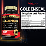 Mecisco Echinacea Goldenseal Supplement side view showing capsule details