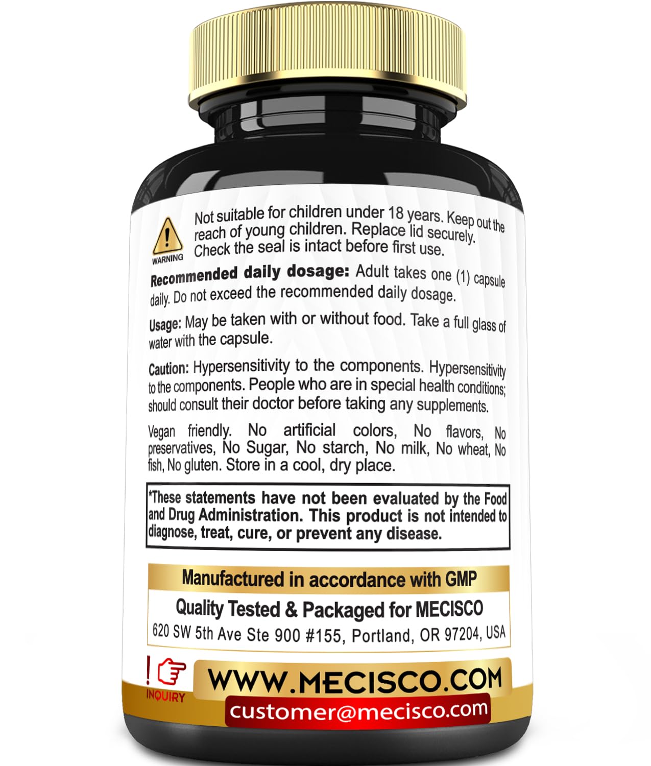Mecisco Oregano Capsules displayed with herbs