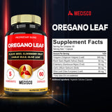 Mecisco Oregano Capsules side view showing ingredients