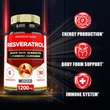 Mecisco Resveratrol supplement packaging side view