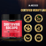 Mecisco Shatavari Herbal Supplement on a wooden table