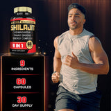 Mecisco Shilajit Capsules on a wooden table