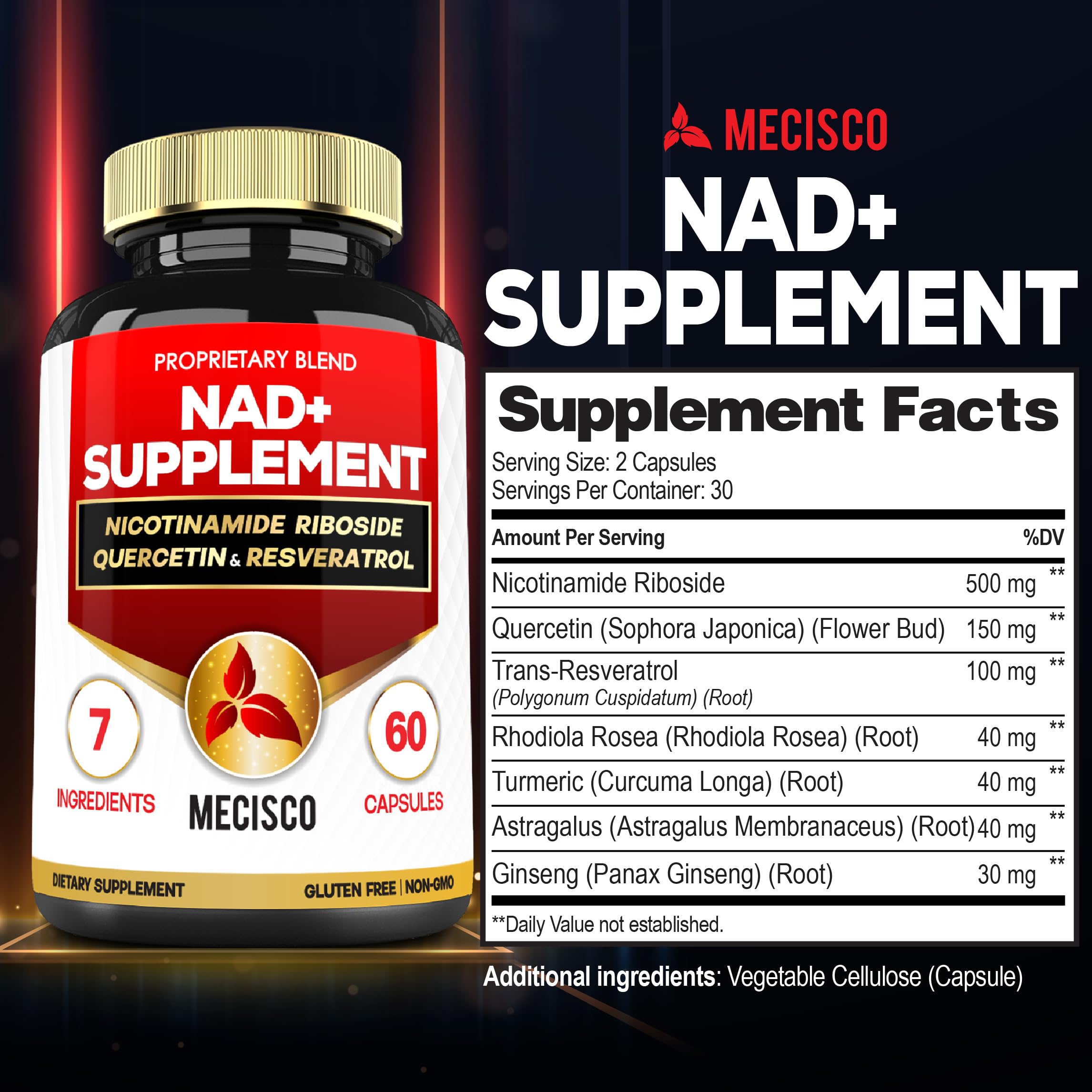 Mecisco Vitamin B3 (Niacin) capsule close-up