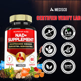 Mecisco Vitamin B3 (Niacin) supplement with a glass of water