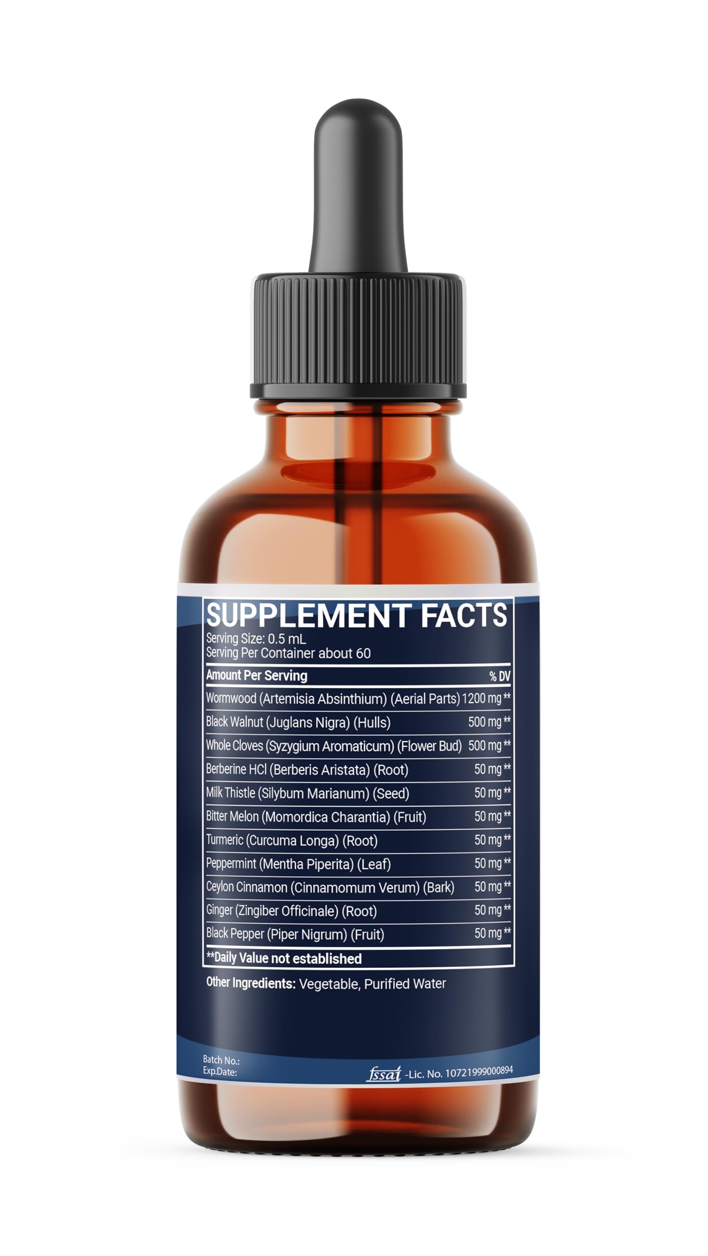 Mecisco Wormwood Liquid Drops 60-day supply overview