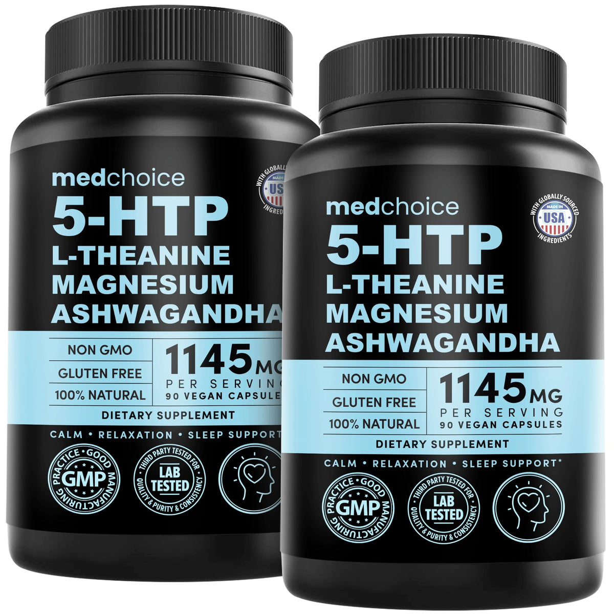 MEDCHOICE 5-HTP Supplement 200mg bottle front view