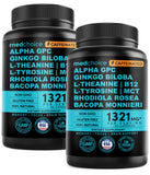 MEDCHOICE Ginkgo Biloba Memory Supplement 1321mg front view
