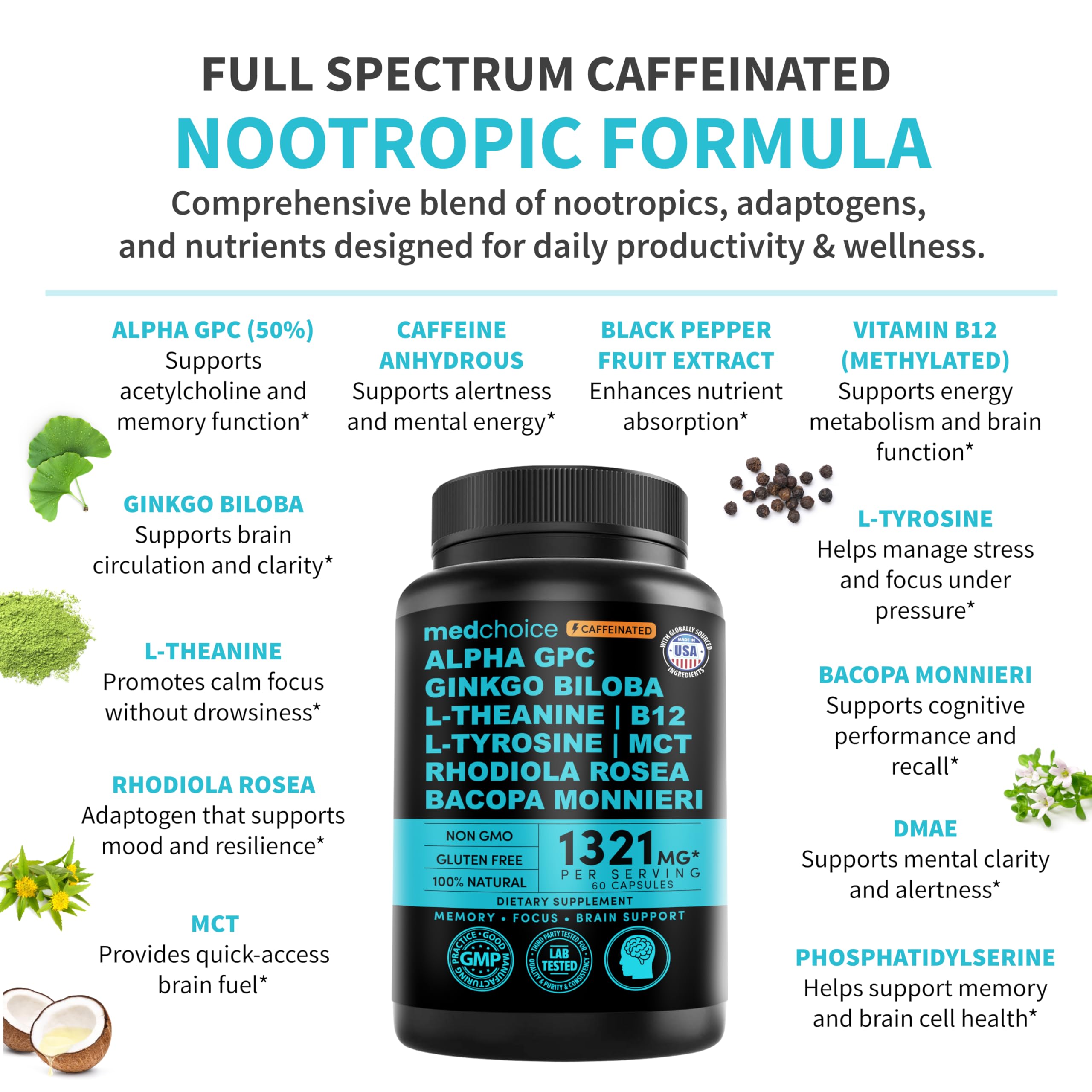 MEDCHOICE Ginkgo Biloba supplement ingredients list