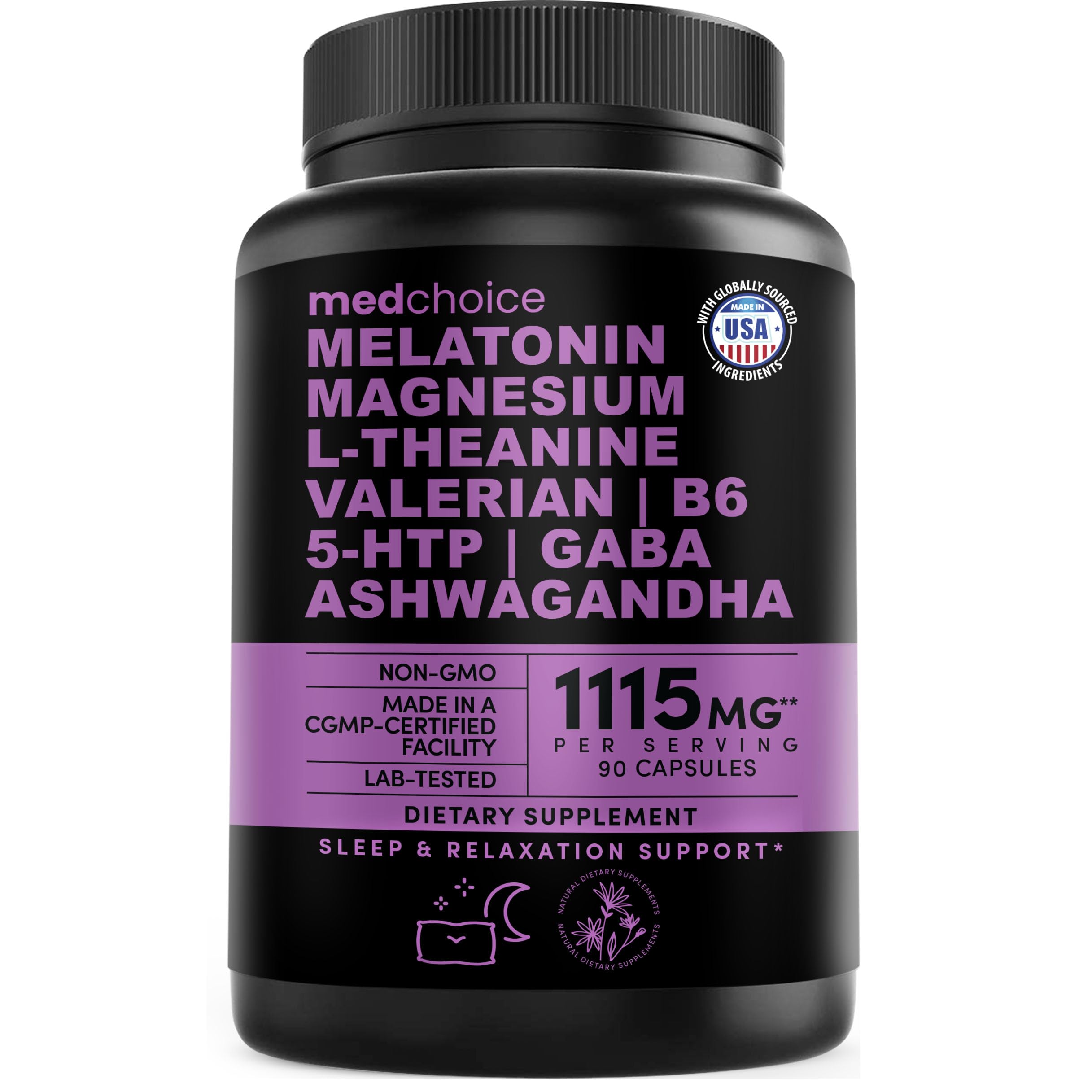 MEDCHOICE Melatonin Capsules front view with label