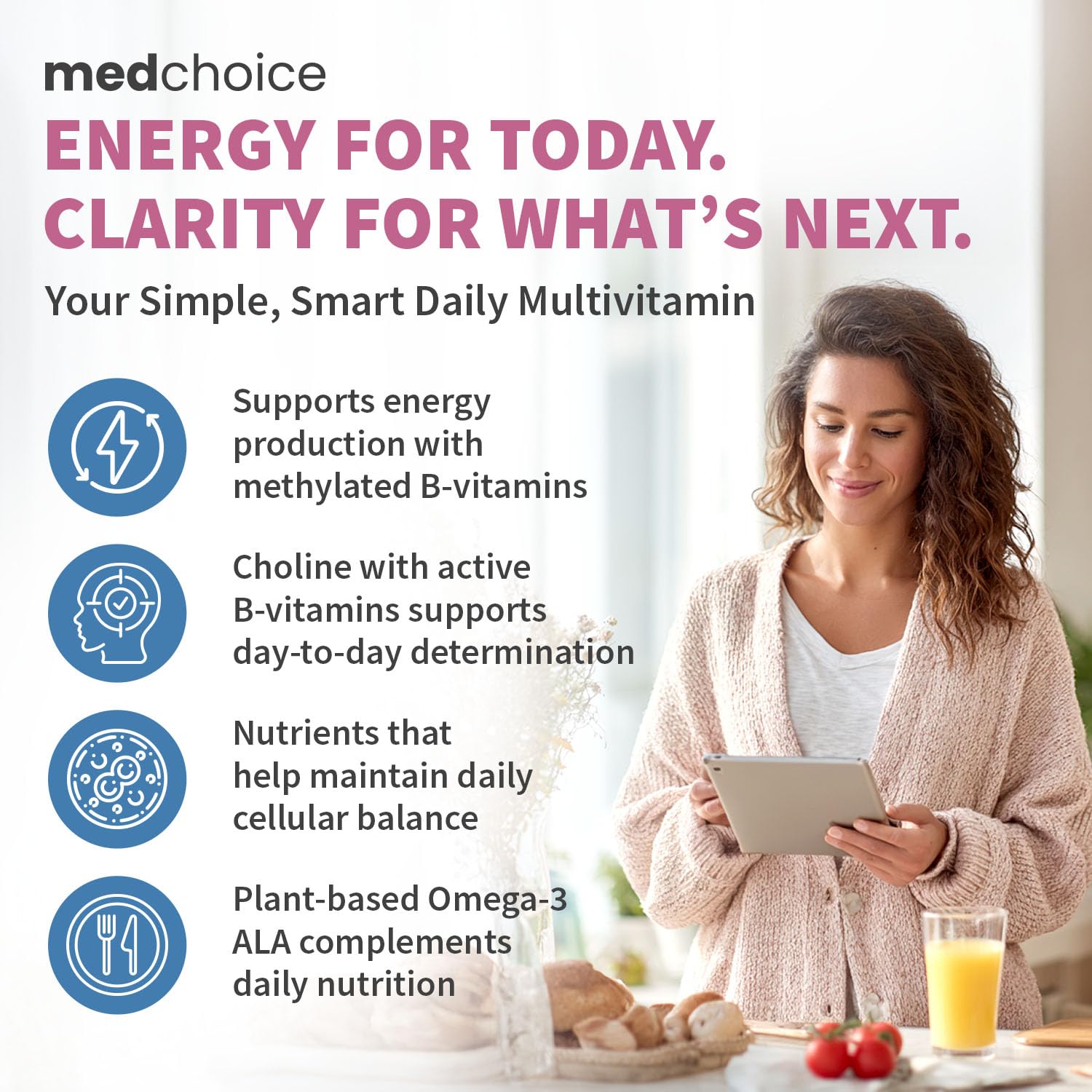 MEDCHOICE Multivitamins tablet in hand