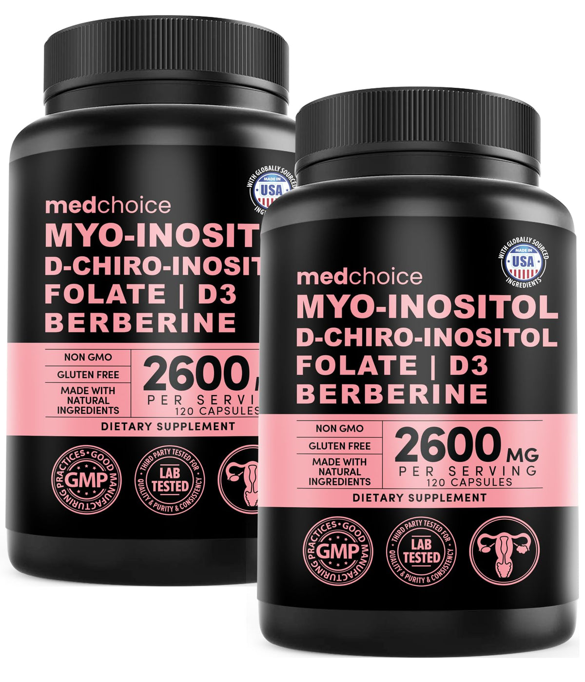 MEDCHOICE Myo Inositol Supplement 2600mg front view