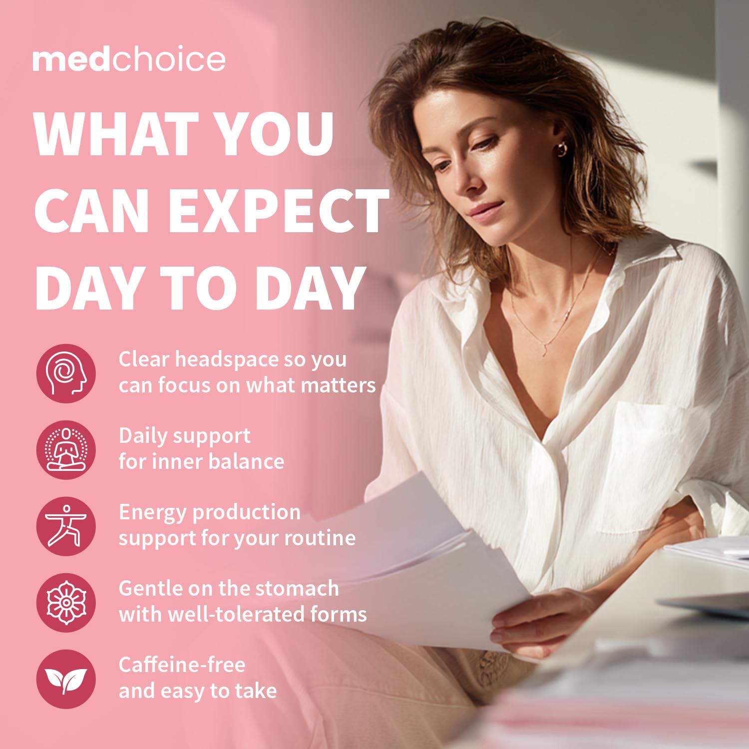 MEDCHOICE Myo Inositol Supplement capsules in hand