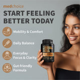 MEDCHOICE Turmeric and Ginger Supplement bottle side view