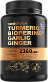 MEDCHOICE Turmeric and Ginger Supplement with Garlic front view
