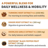 MEDCHOICE Turmeric Curcumin Supplement capsules on a wooden table