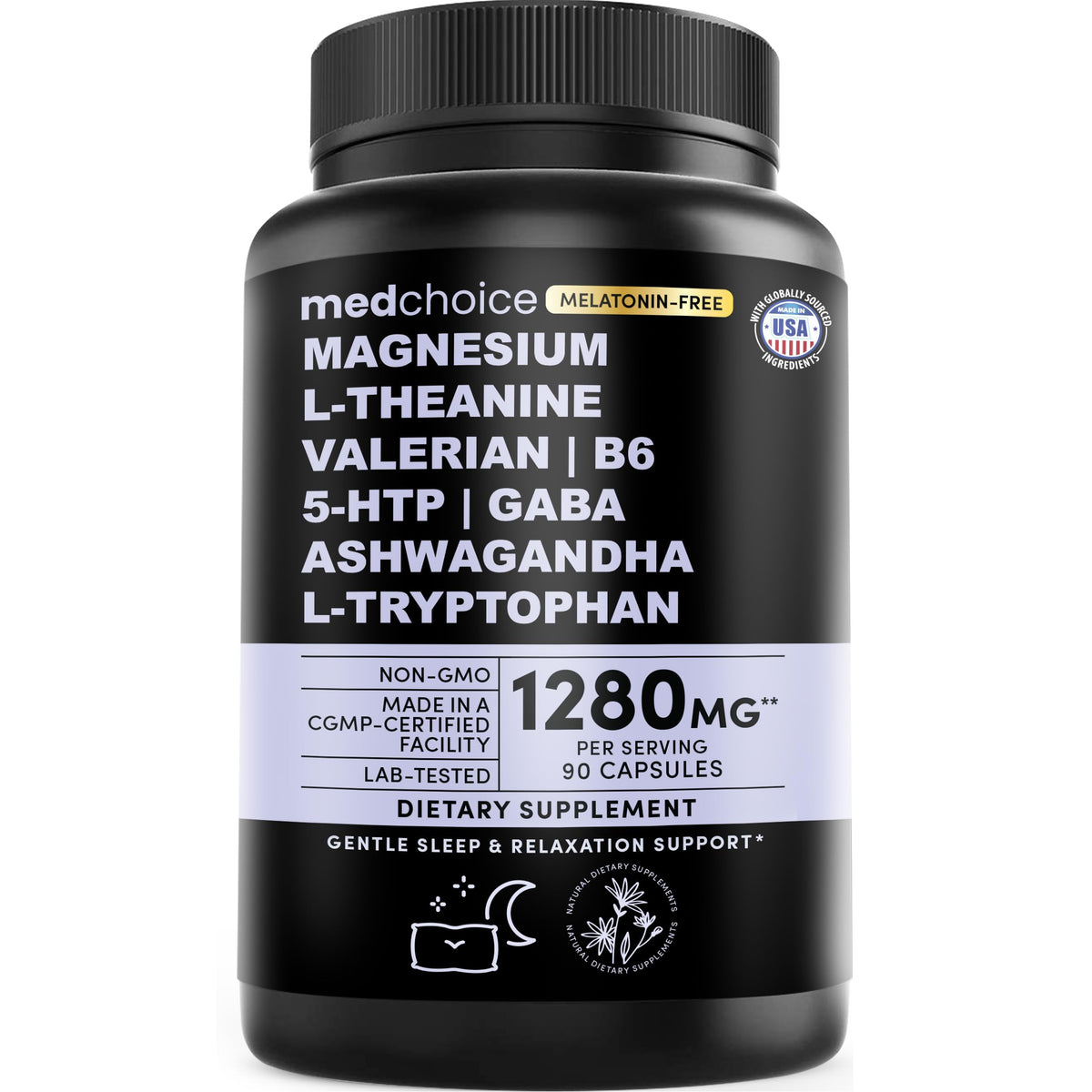 MEDCHOICE Valerian Root Capsules 60 Count front view