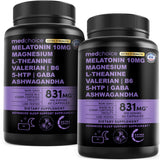MEDCHOICE Valerian Root Extra-Strength Melatonin 10mg Capsules front view