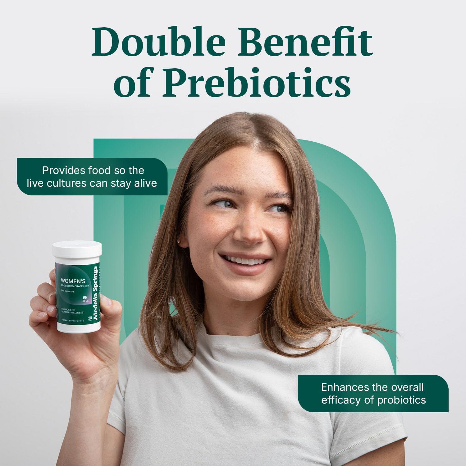 Medella Naturals Probiotic Capsules bottle on a table